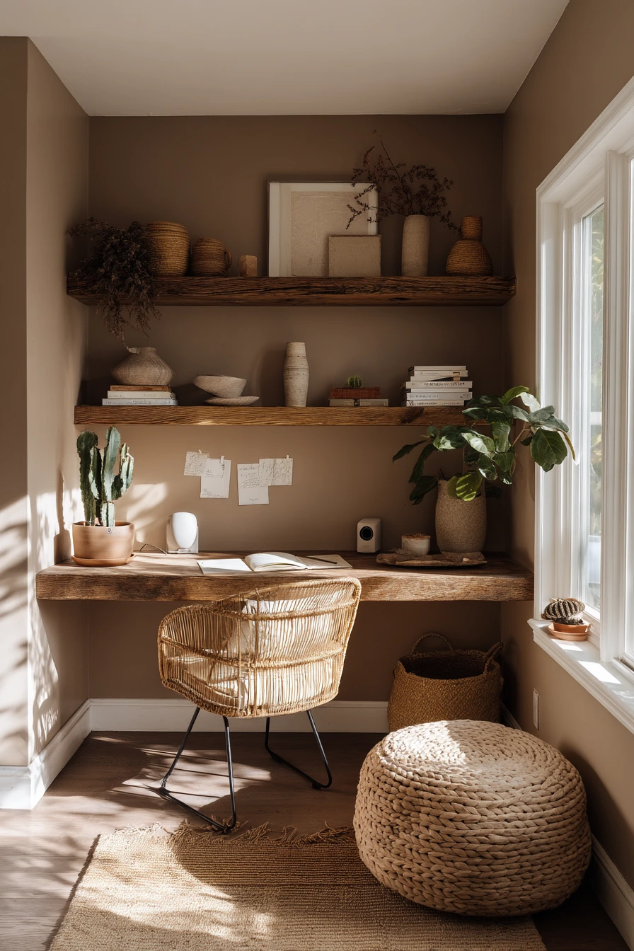 earthy home office ideas 19