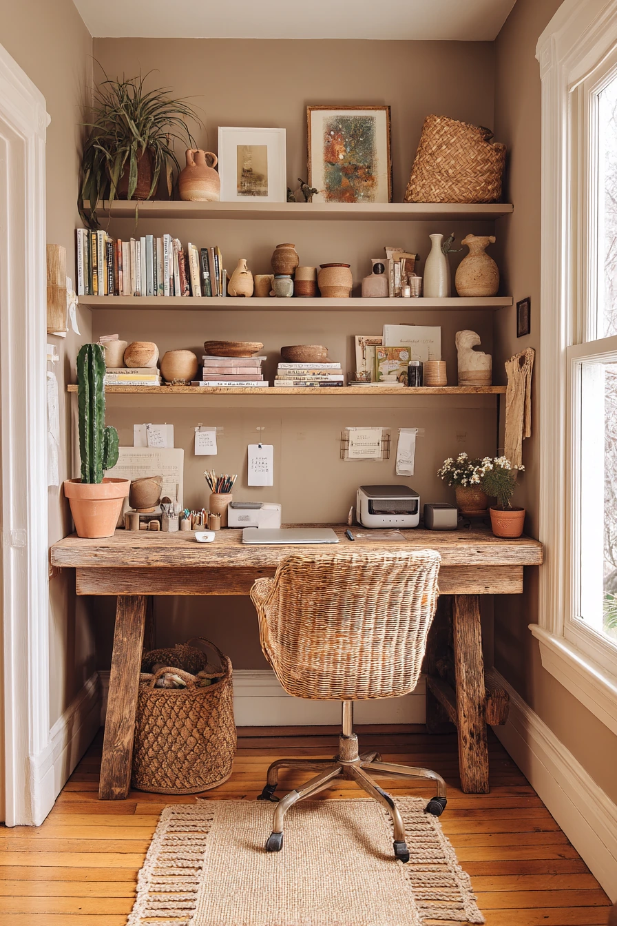 earthy home office ideas 20