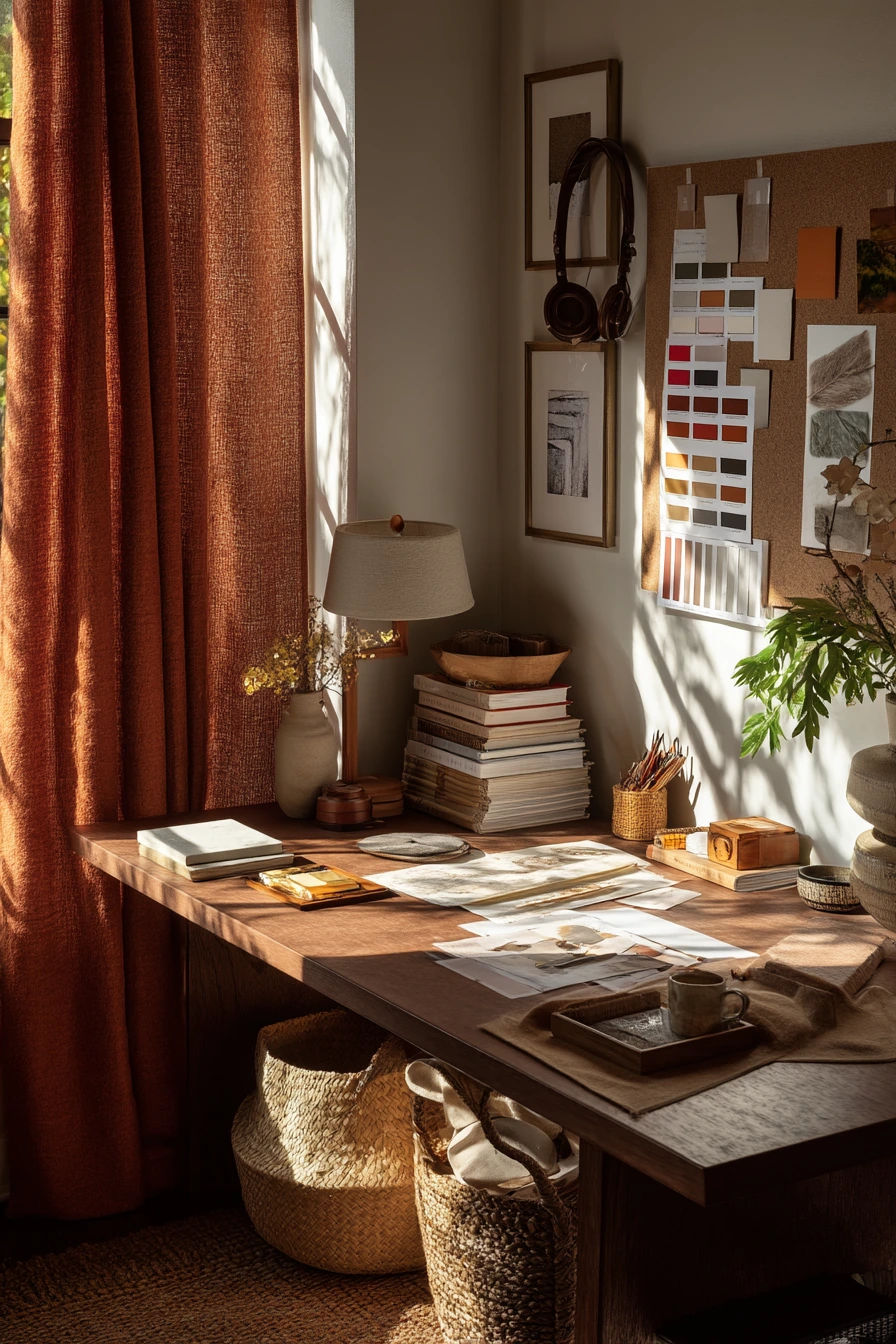 earthy home office ideas 25