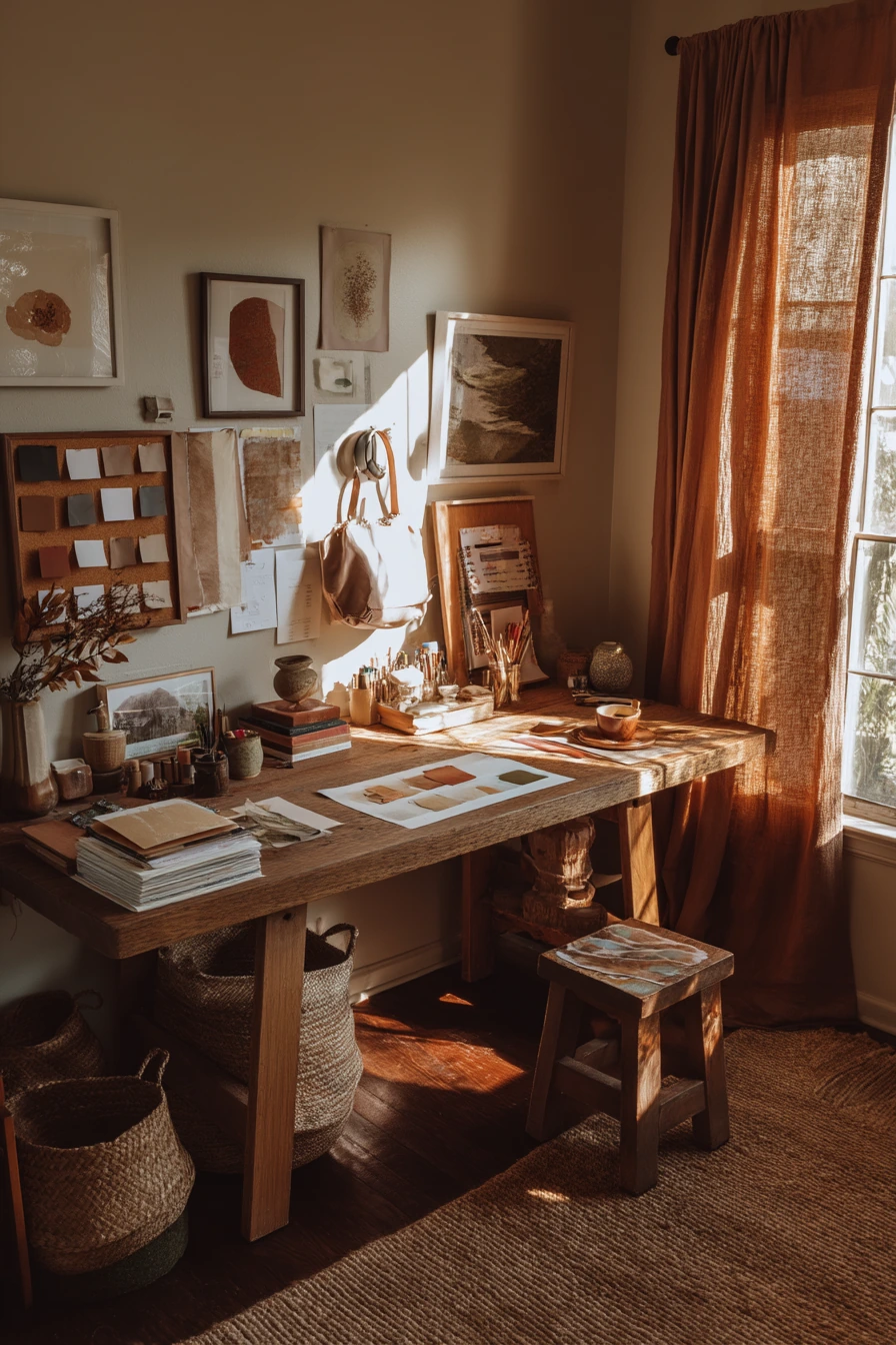 earthy home office ideas 27