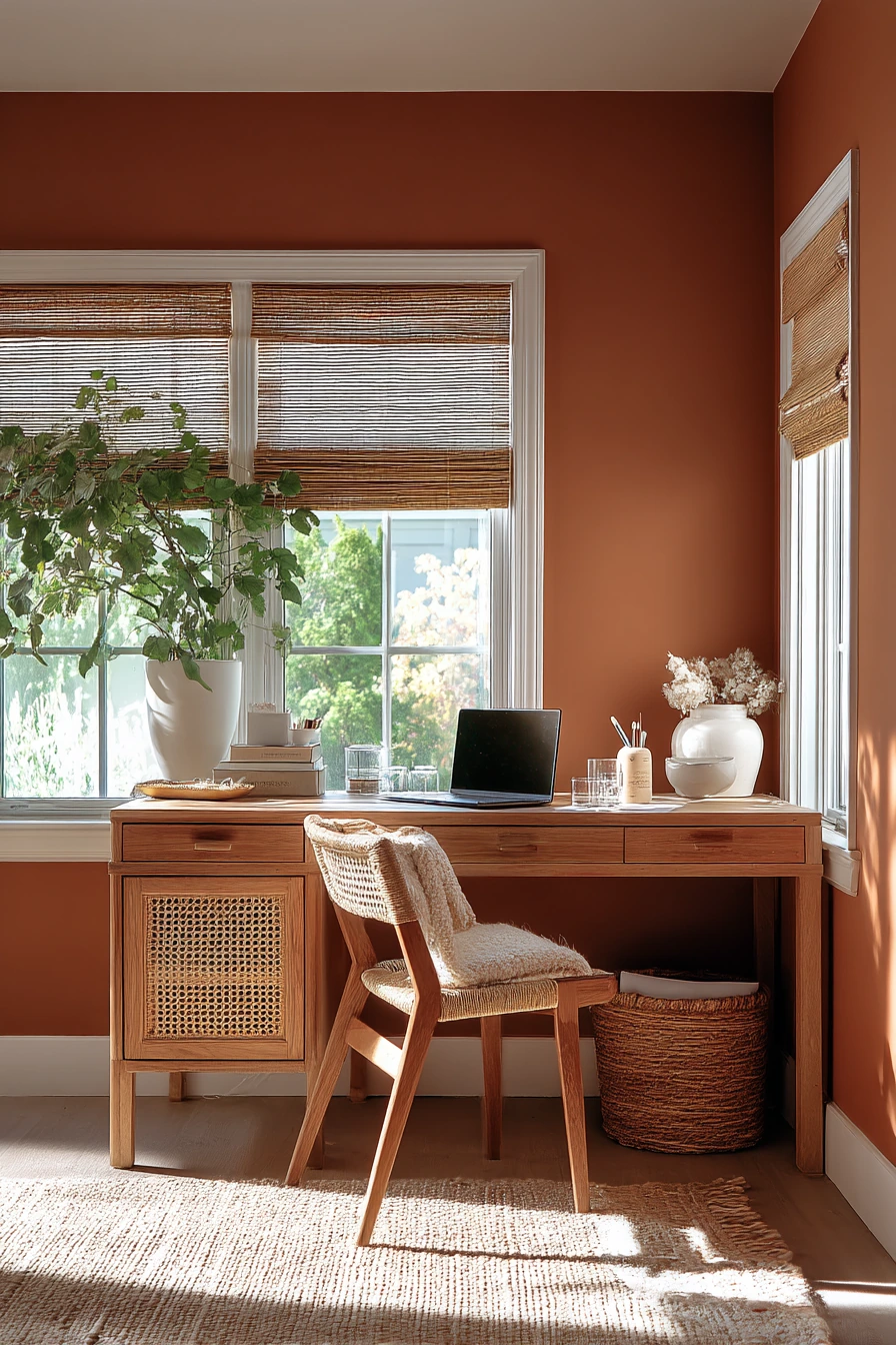 earthy home office ideas 29