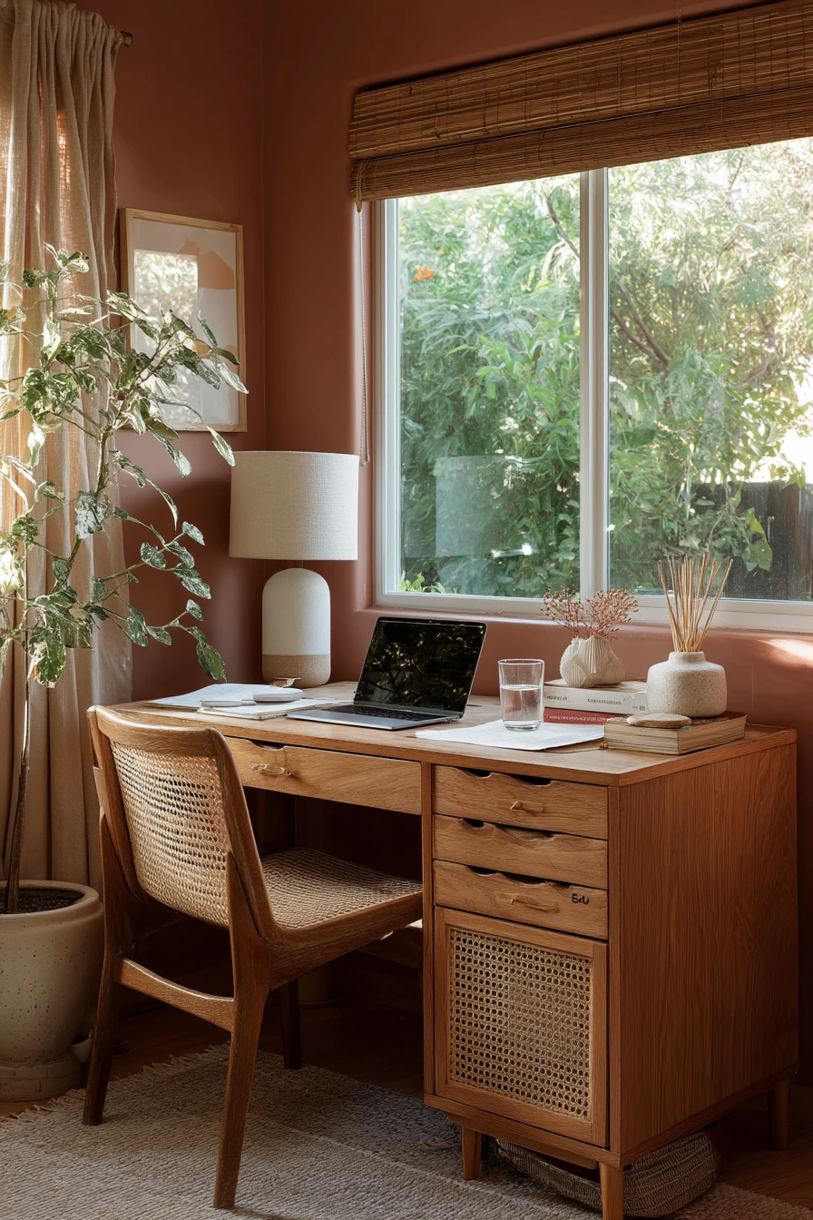 earthy home office ideas 31