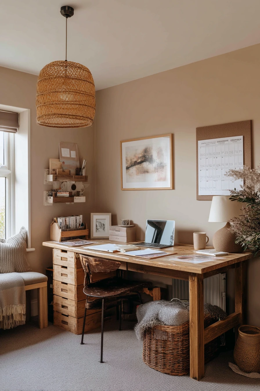 earthy home office ideas 35