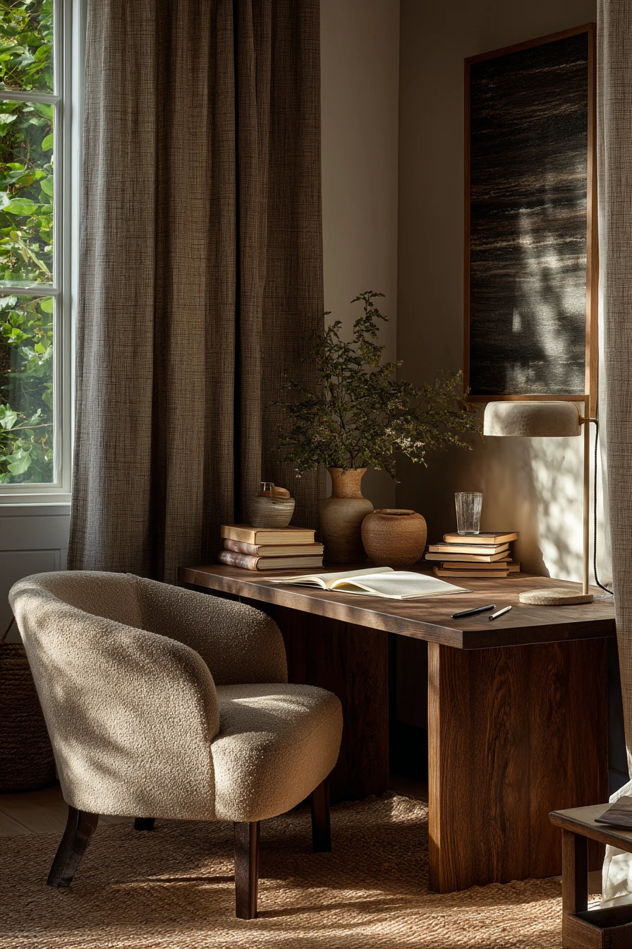 earthy home office ideas 39