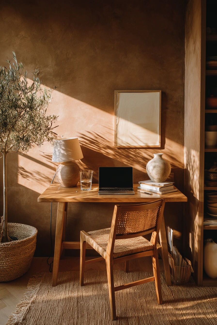 earthy home office ideas 4