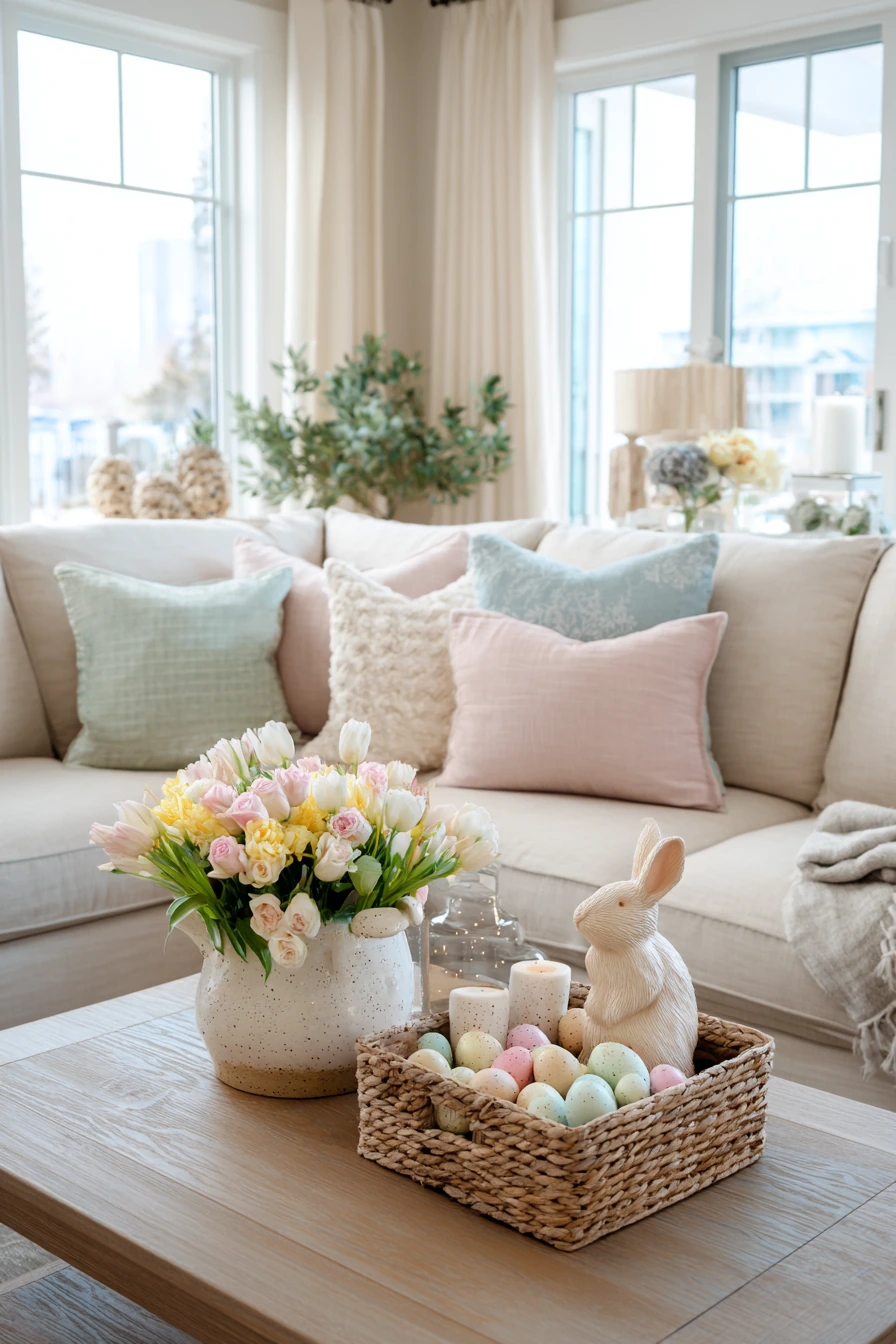 easter living room decor 1