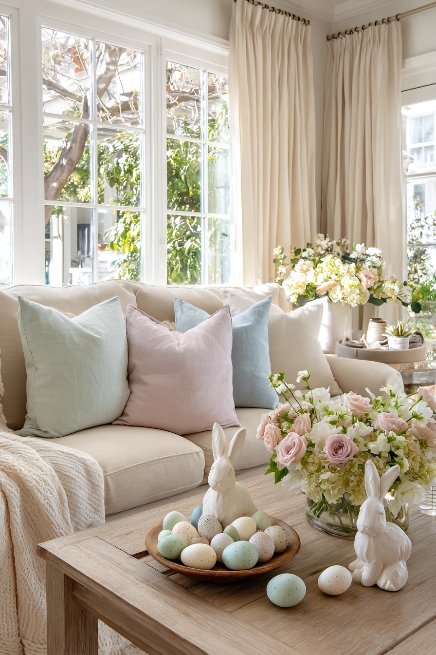 easter living room decor 2