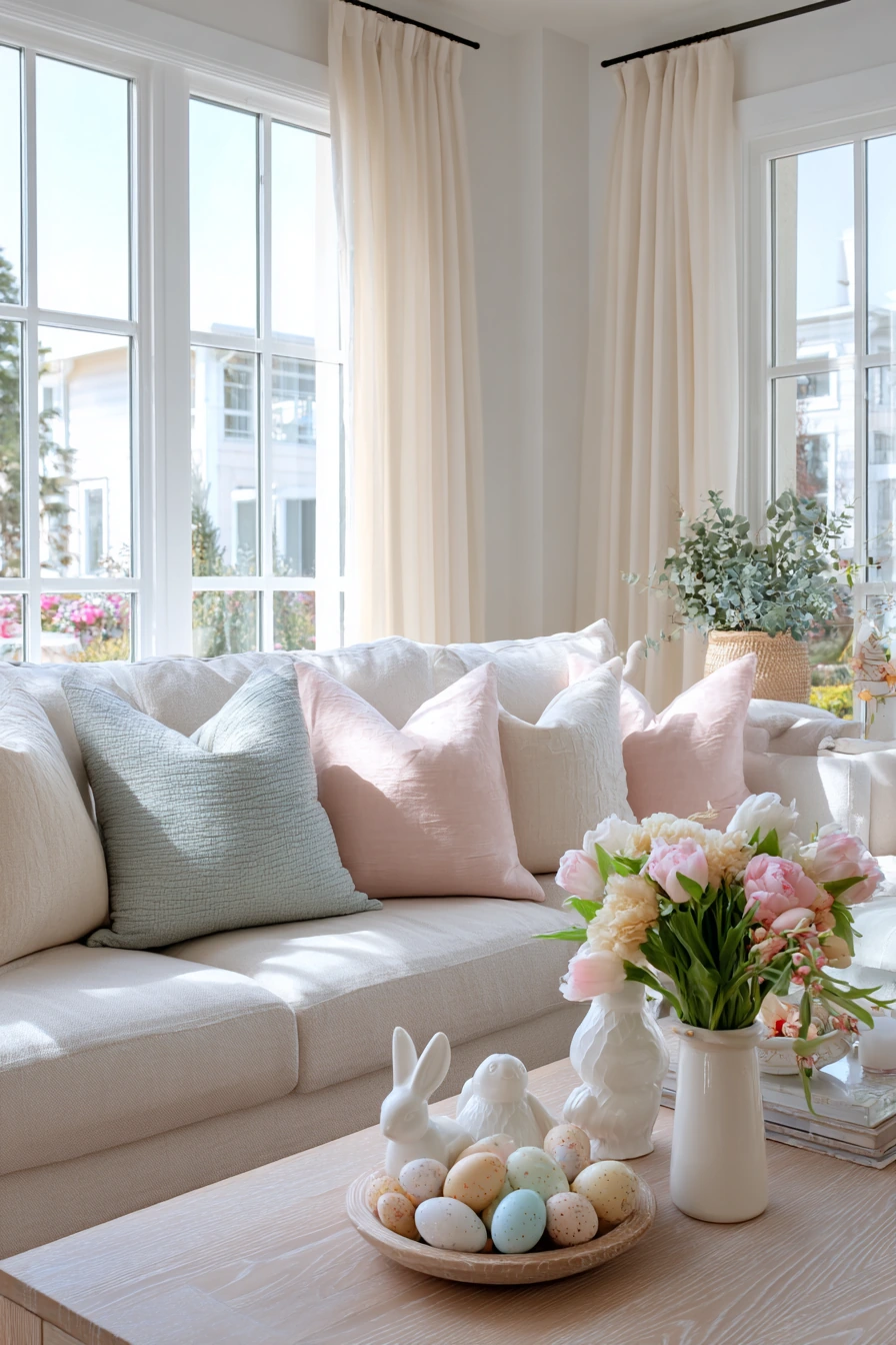 easter living room decor 3