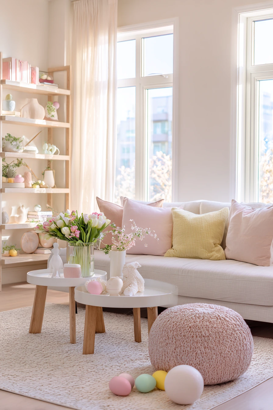easter living room decor 35