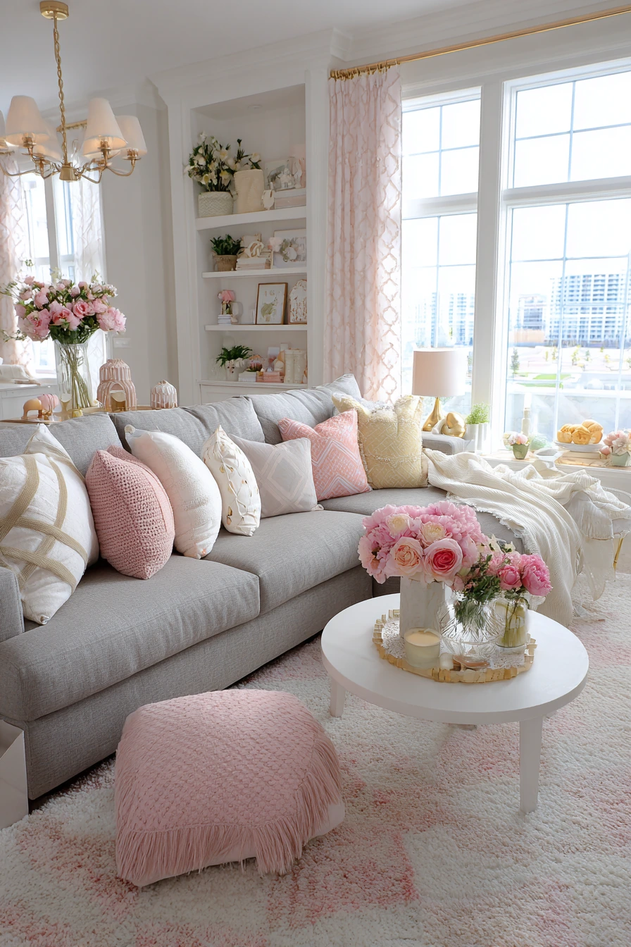 easter living room decor 36
