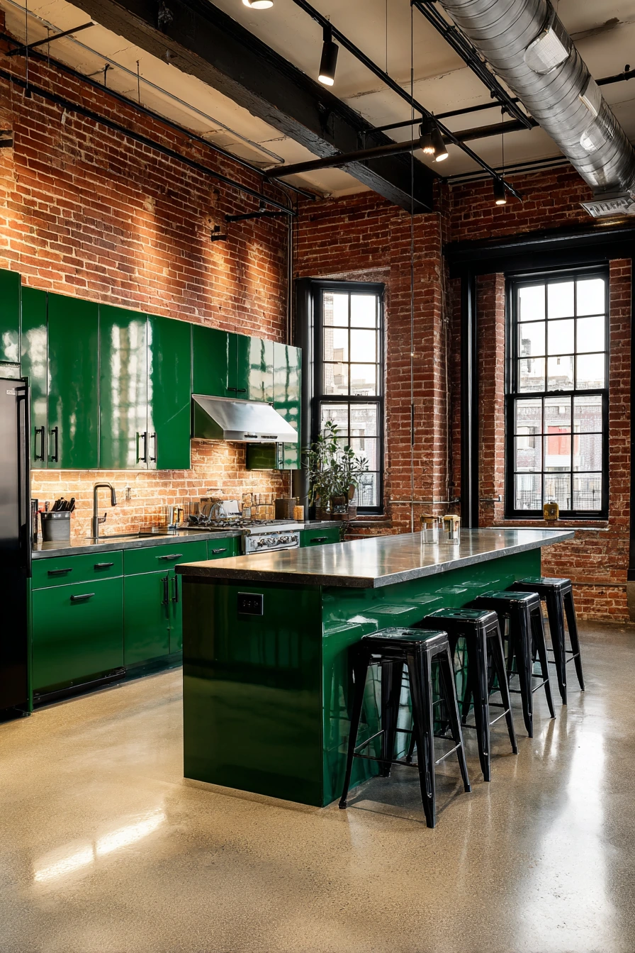 emerald green kitchen cabinets 10