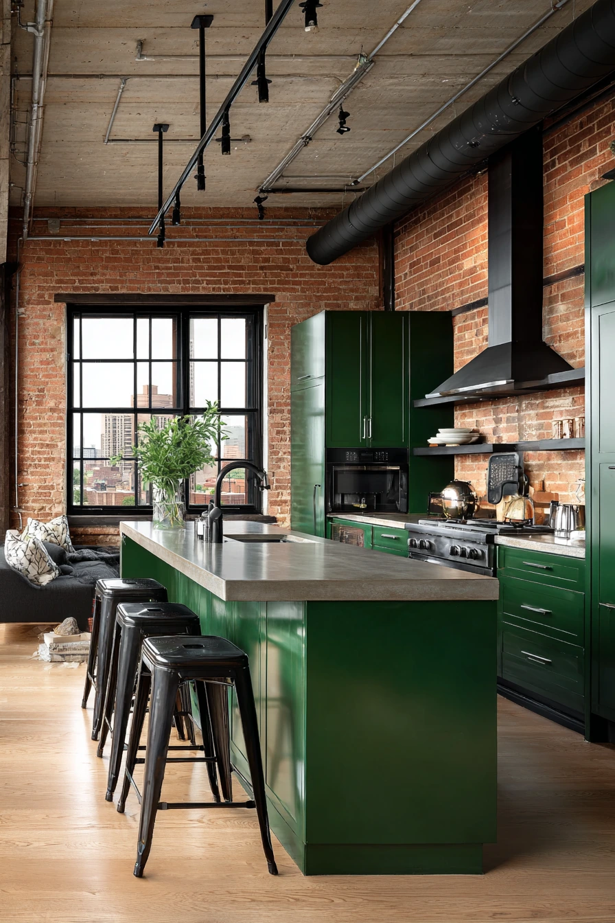 emerald green kitchen cabinets 12