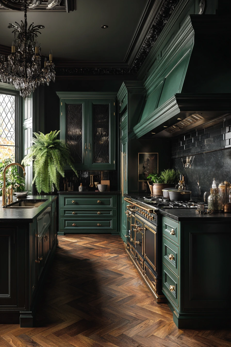 emerald green kitchen cabinets 18