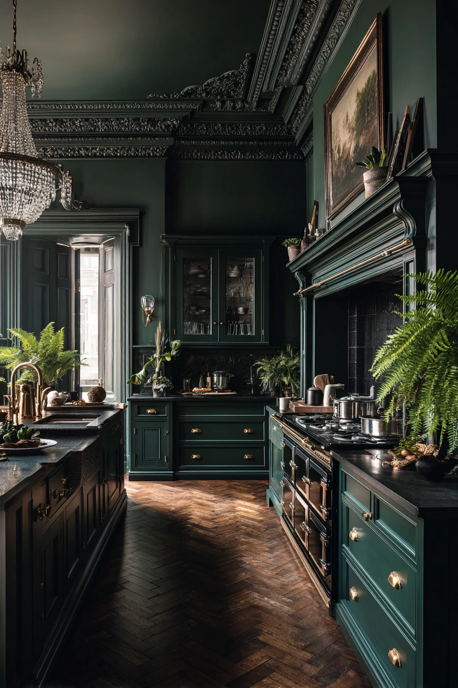 emerald green kitchen cabinets 19