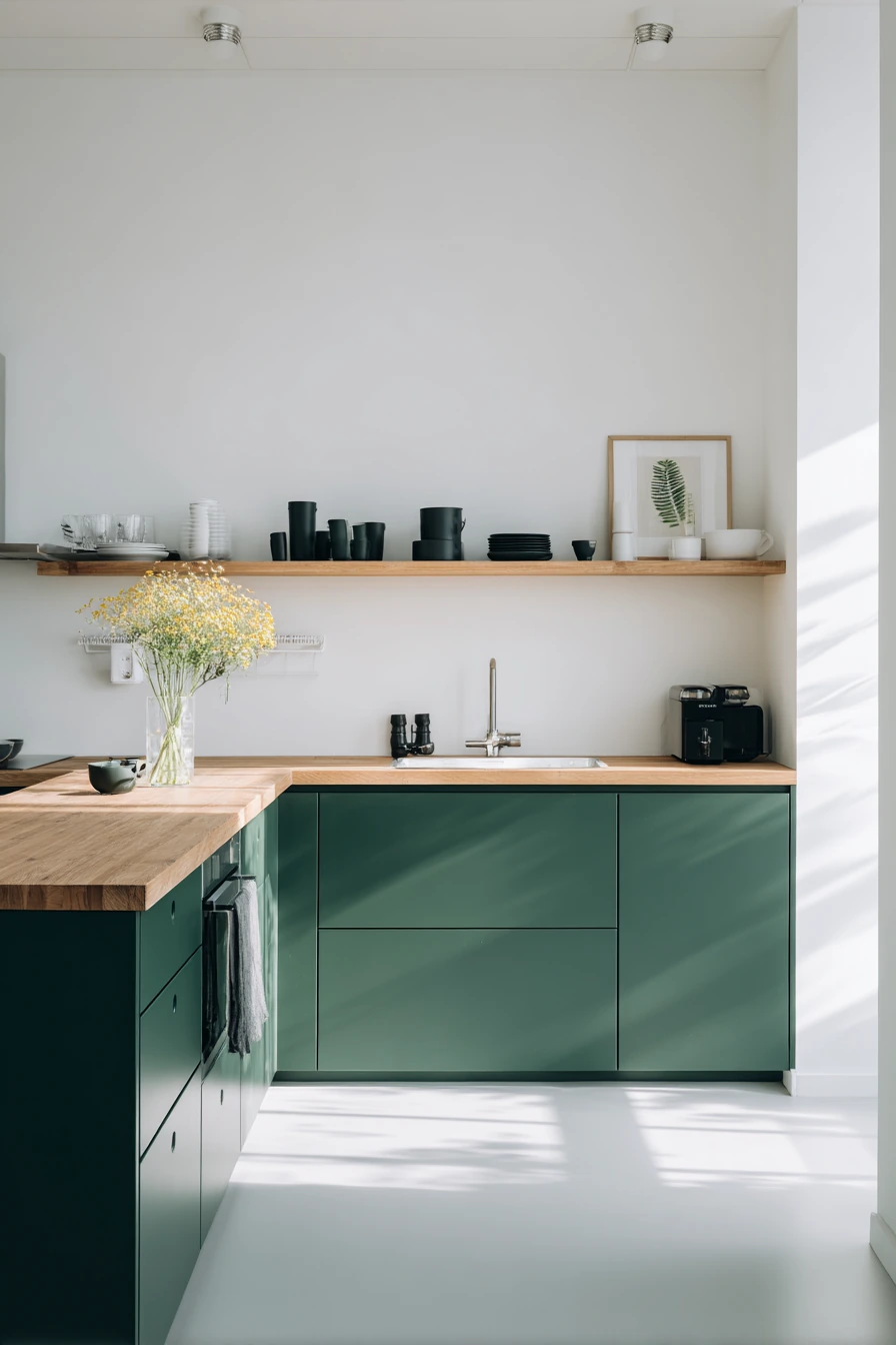 emerald green kitchen cabinets 24