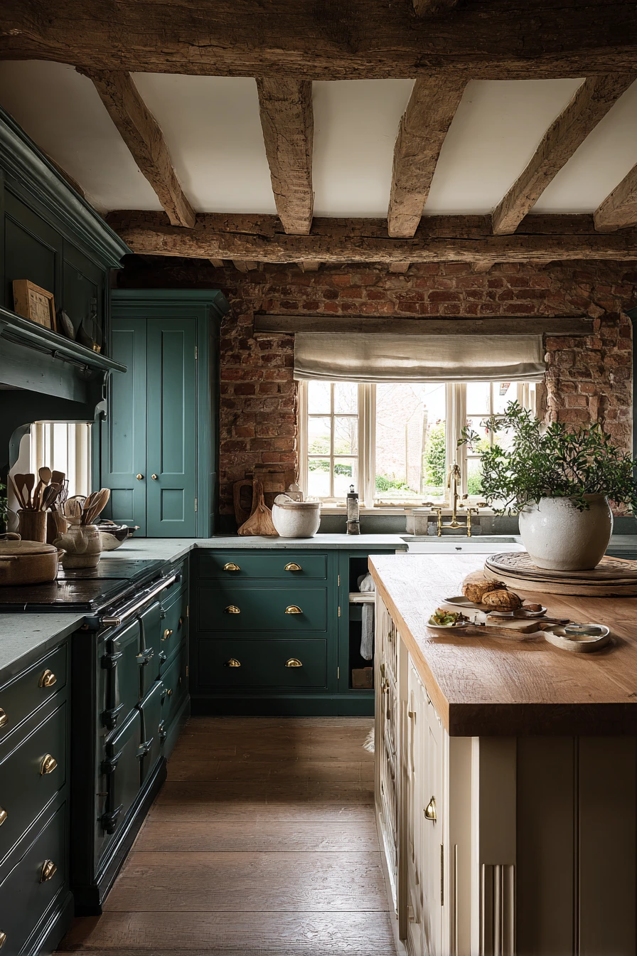 emerald green kitchen cabinets 33