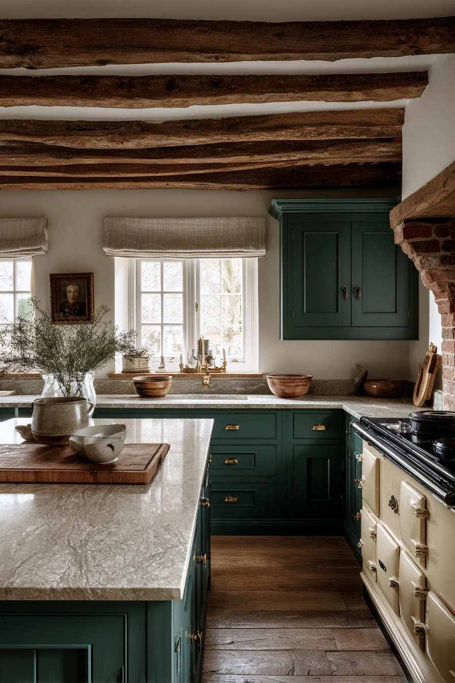 emerald green kitchen cabinets 35