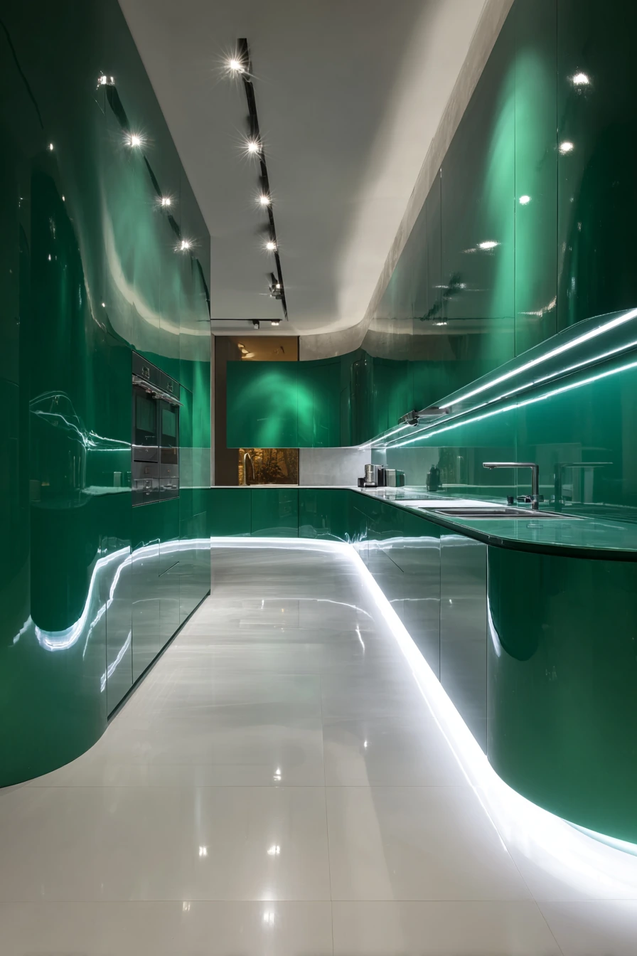 emerald green kitchen cabinets 40