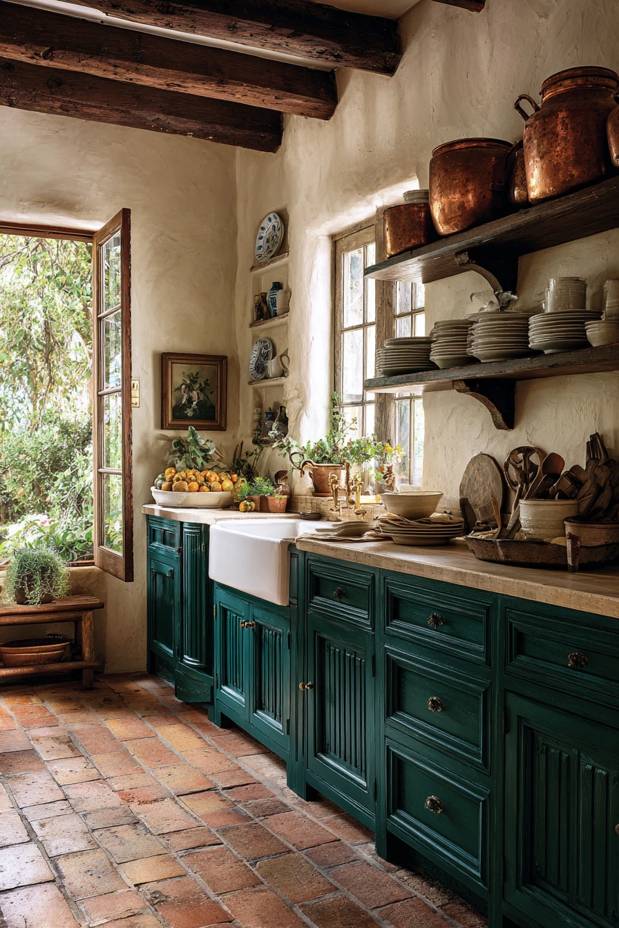 emerald green kitchen cabinets 5