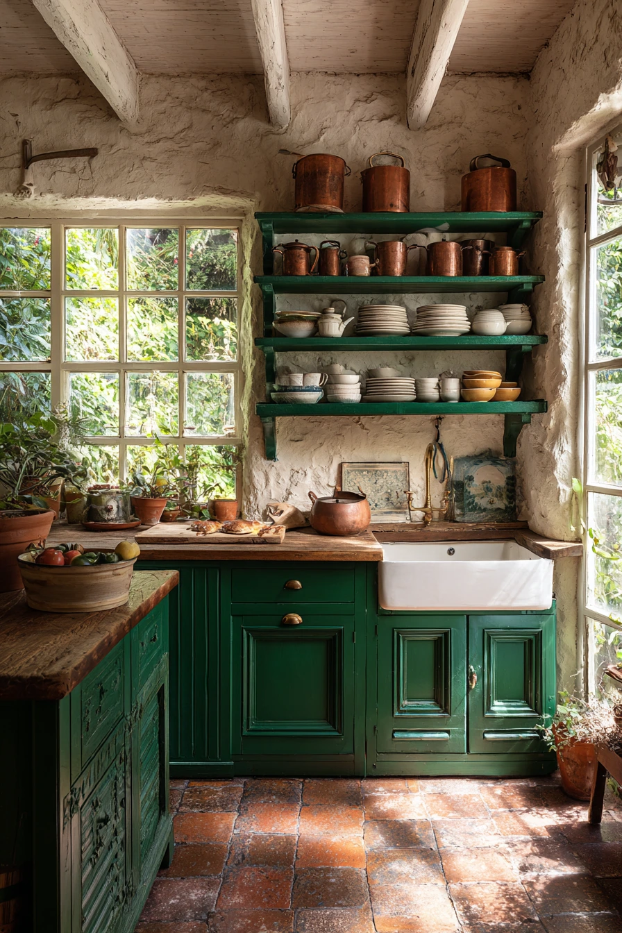 emerald green kitchen cabinets 6