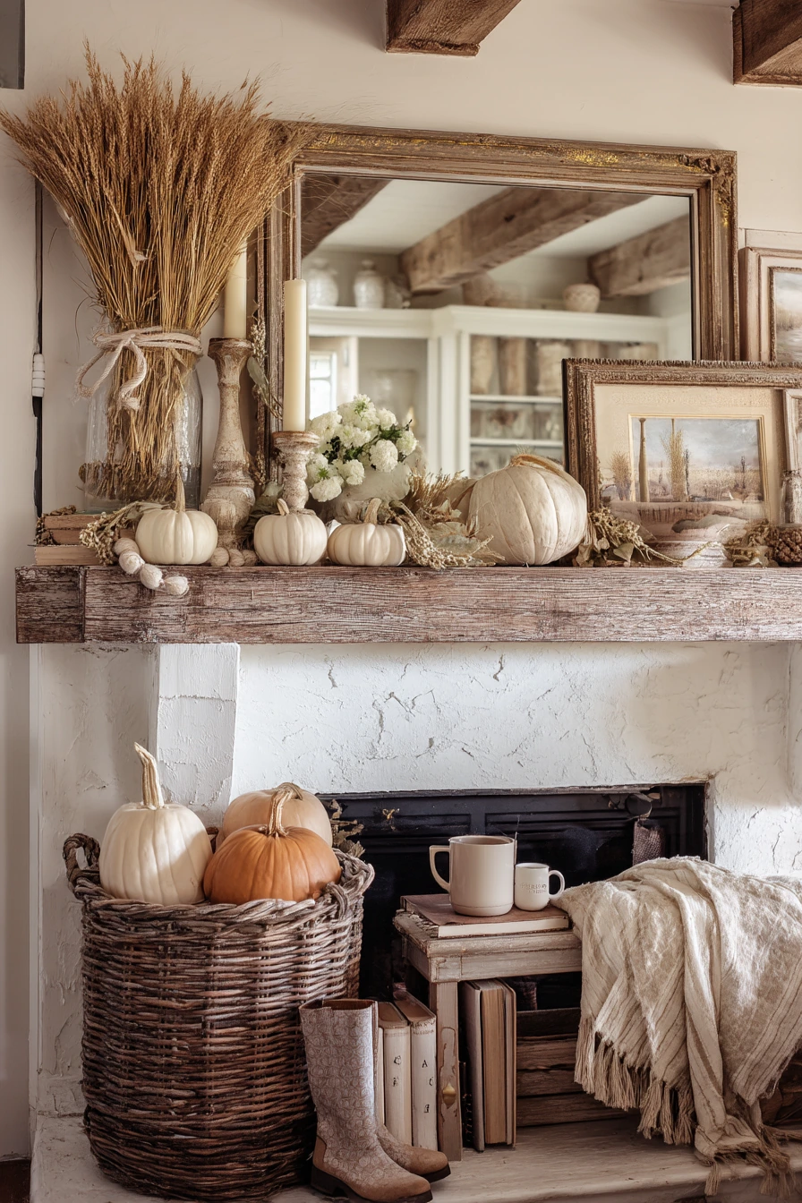 fall mantel decorating ideas 16