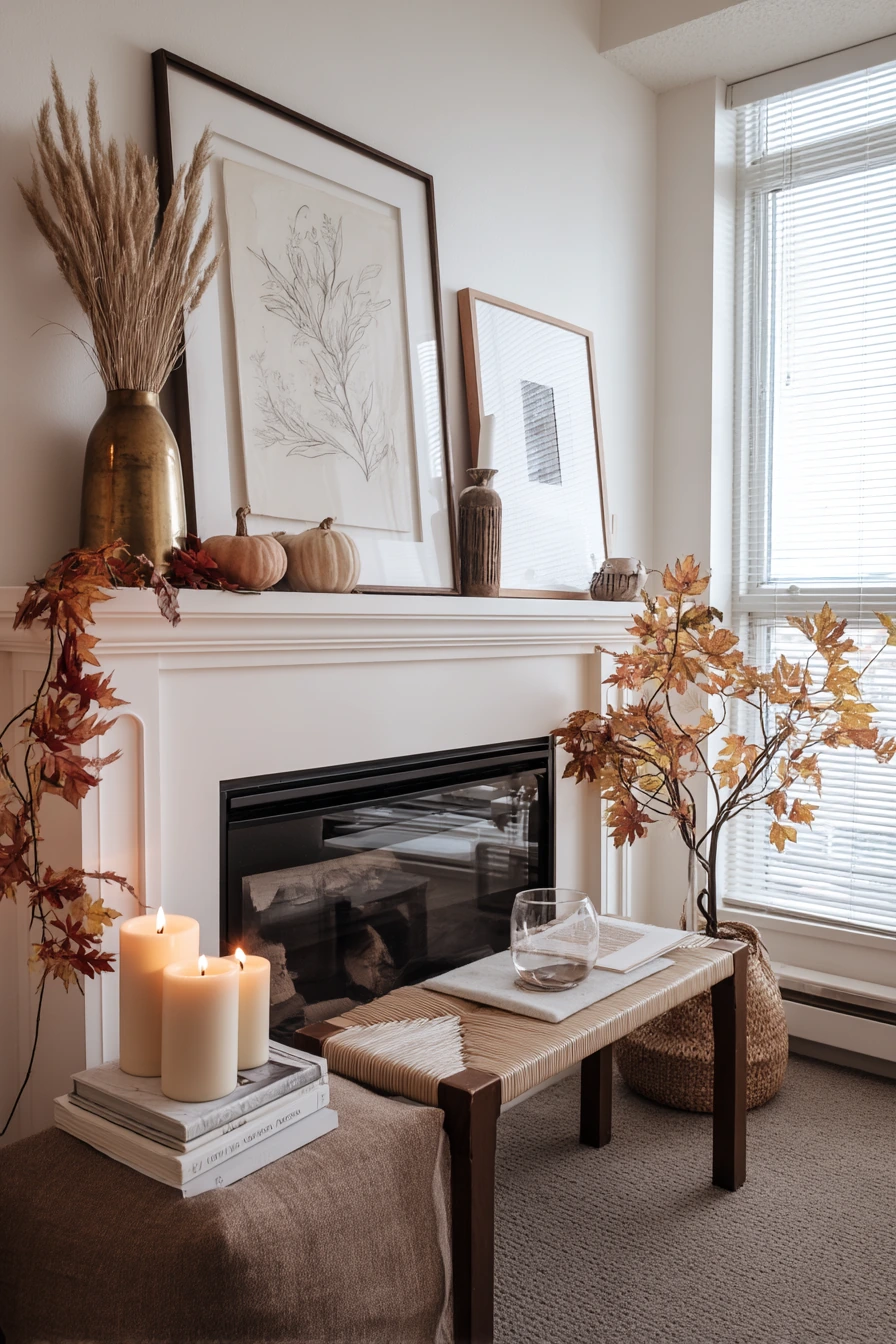 fall mantel decorating ideas 18