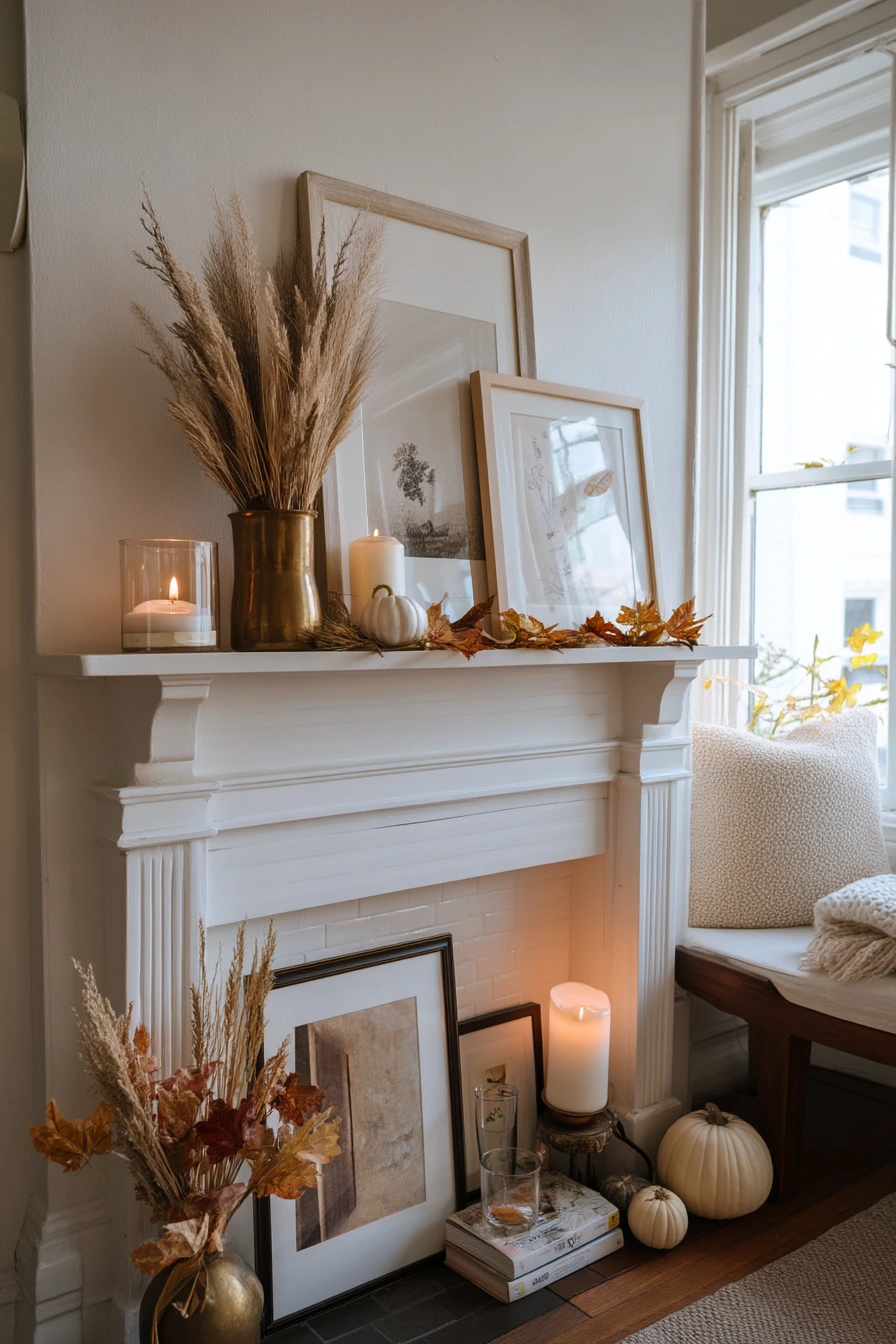 fall mantel decorating ideas 19