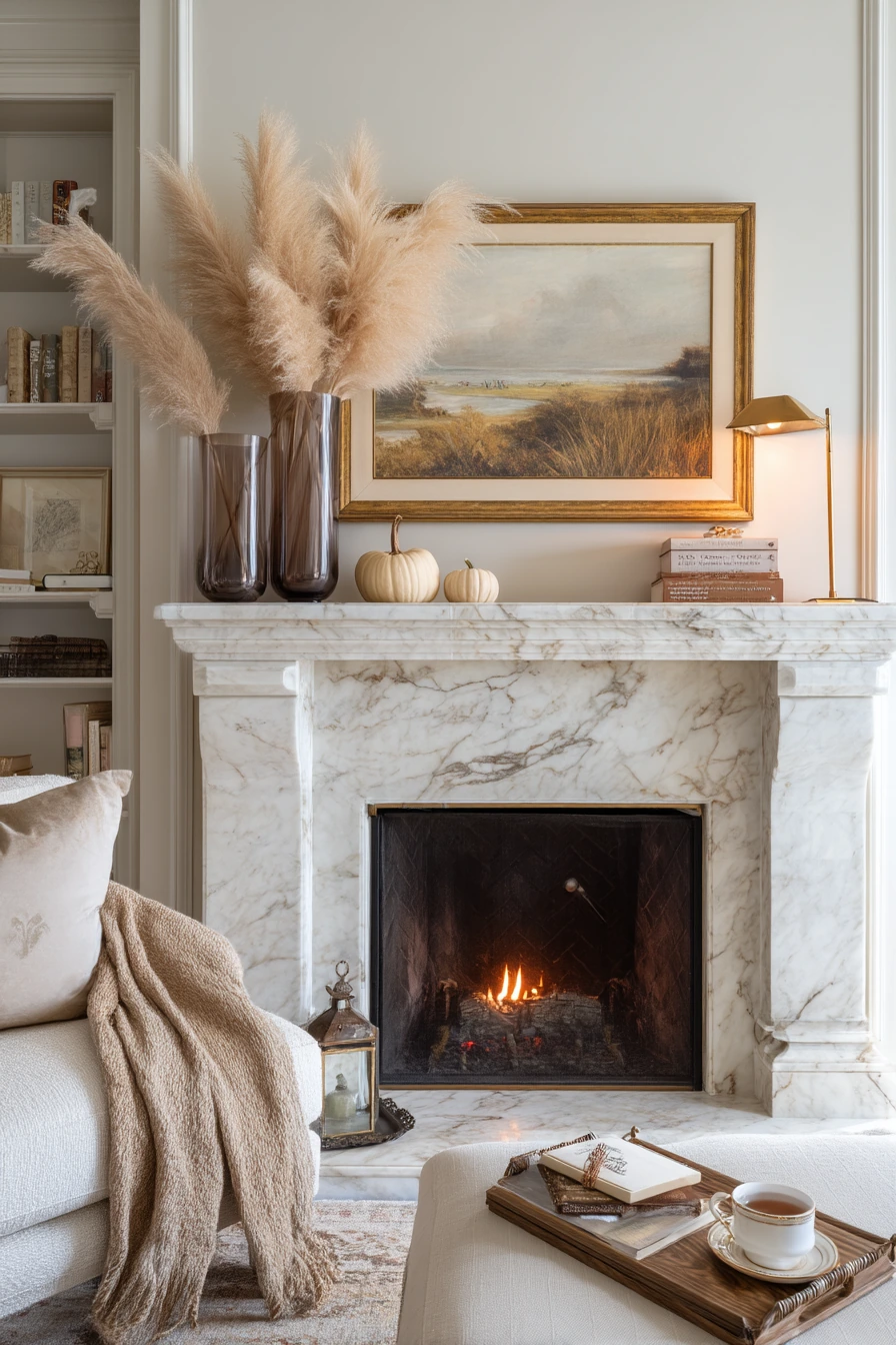 fall mantel decorating ideas 21