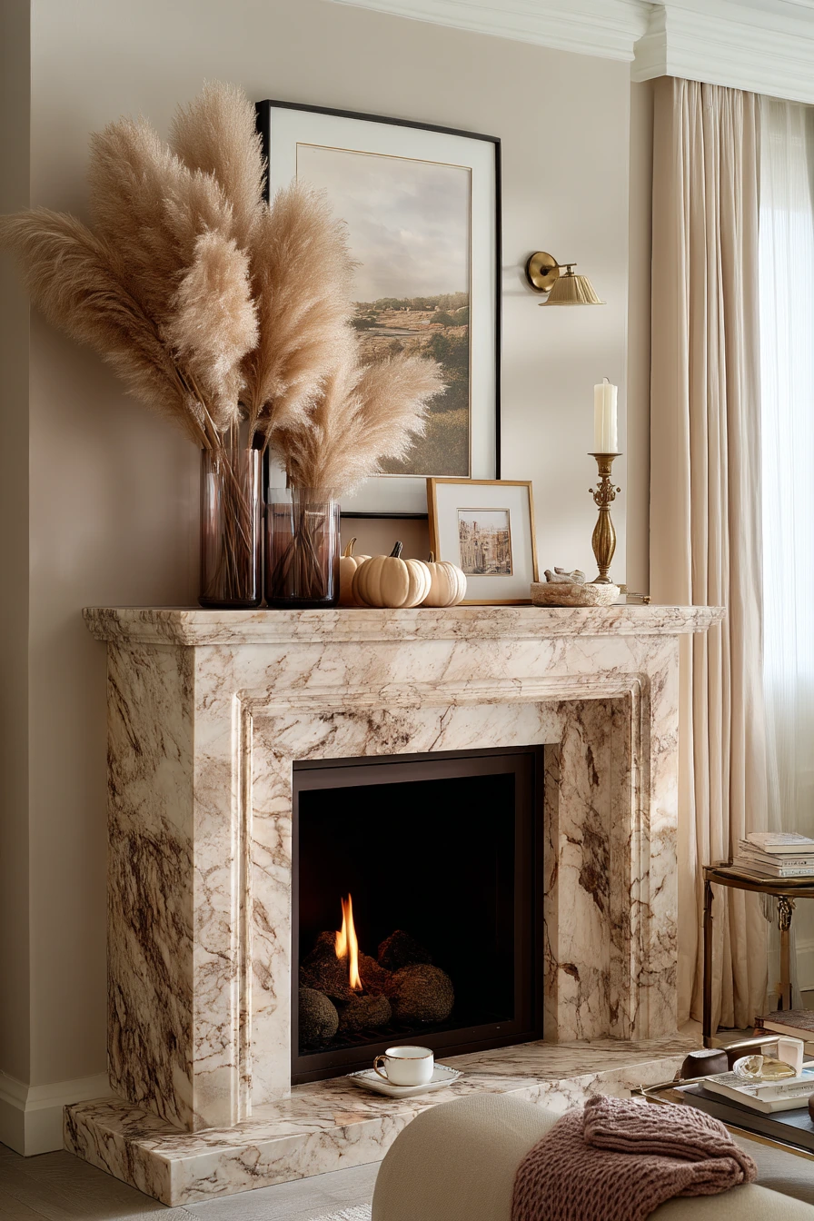 fall mantel decorating ideas 22