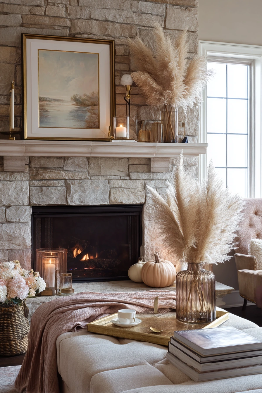 fall mantel decorating ideas 23