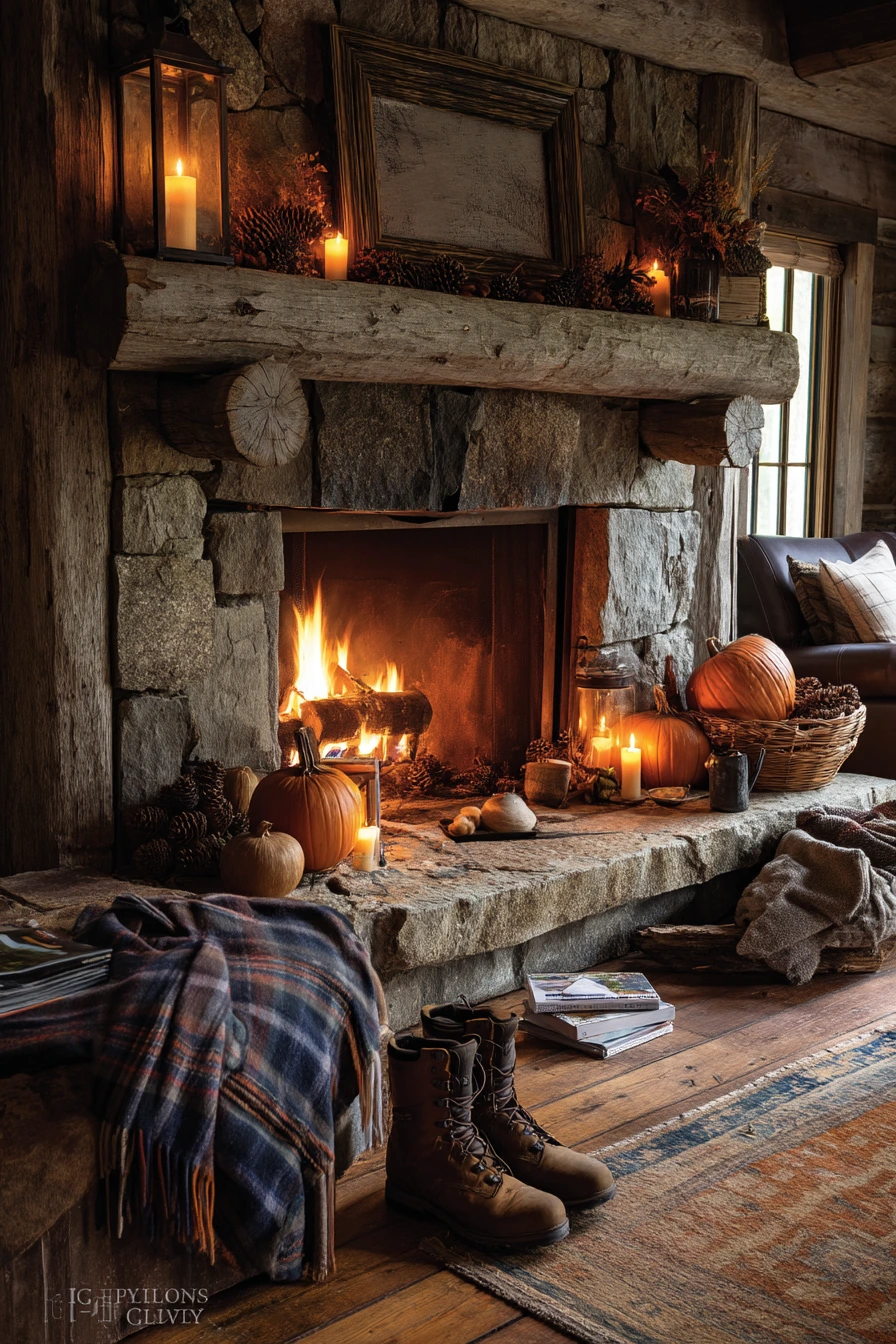 fall mantel decorating ideas 25