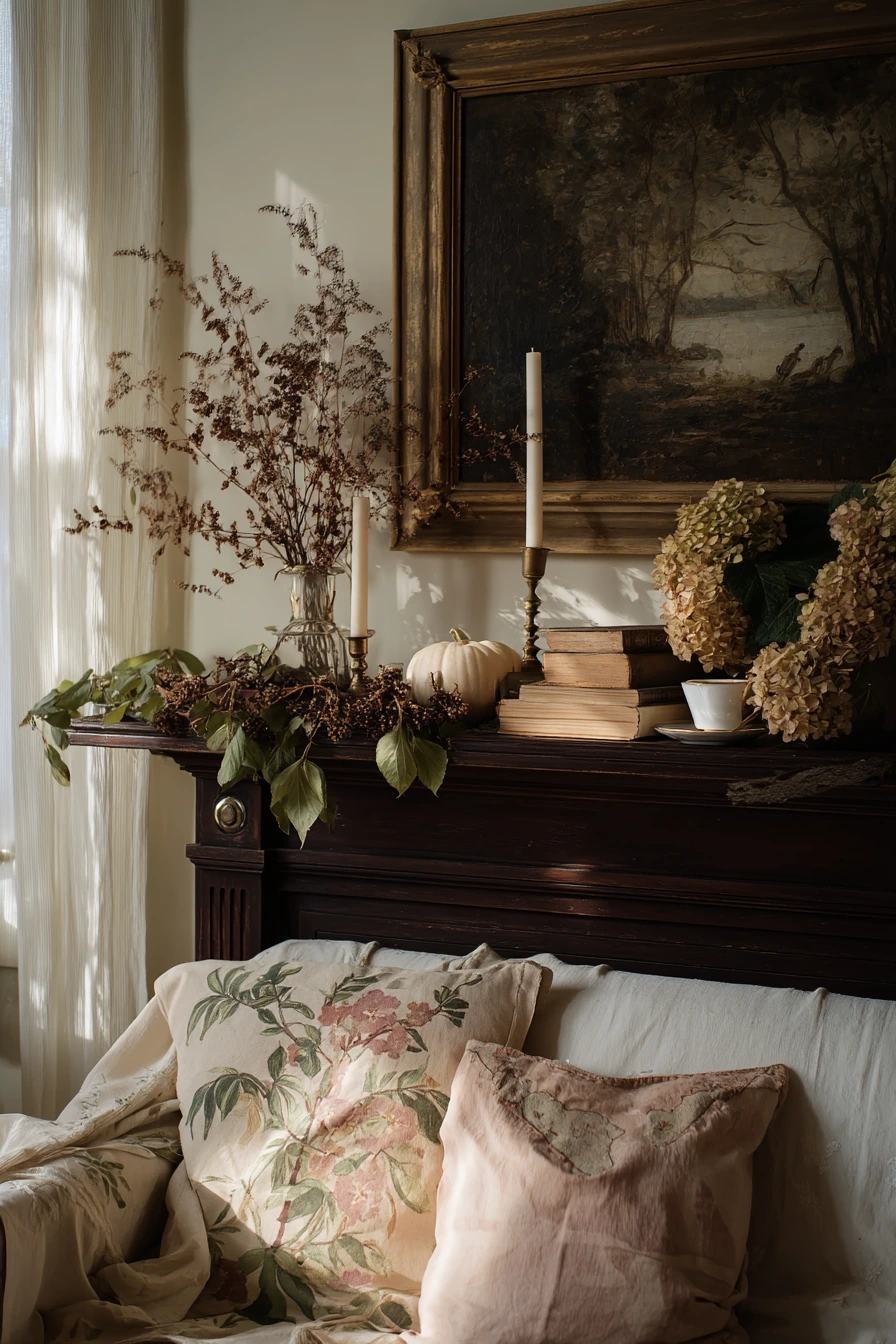 fall mantel decorating ideas 31