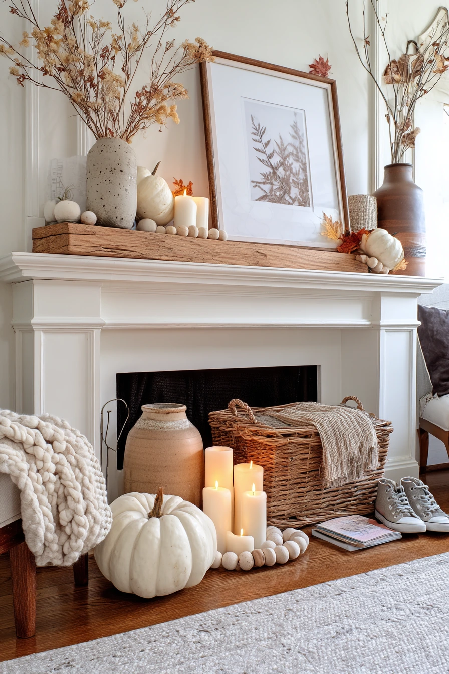 fall mantel decorating ideas 33