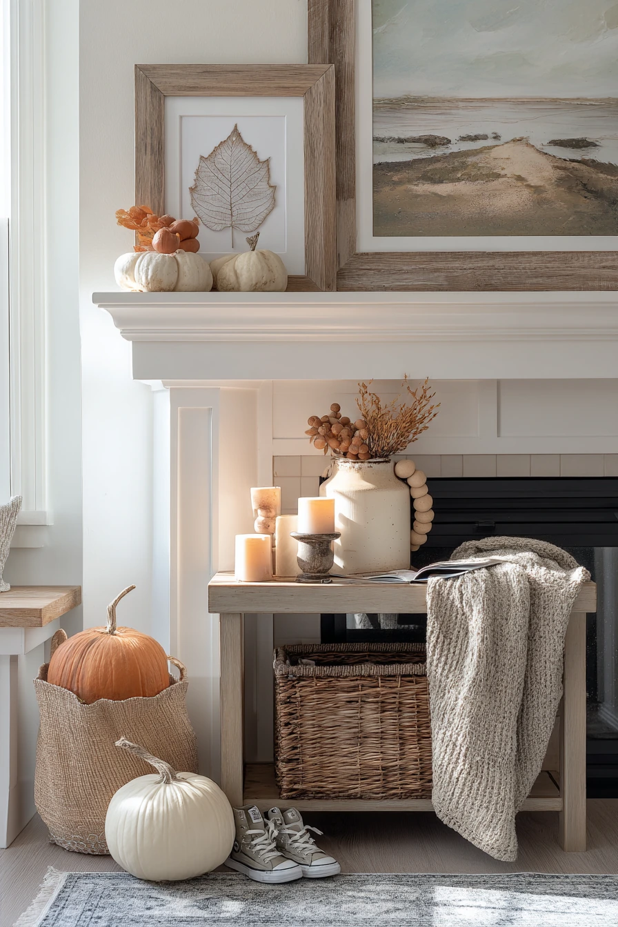 fall mantel decorating ideas 34