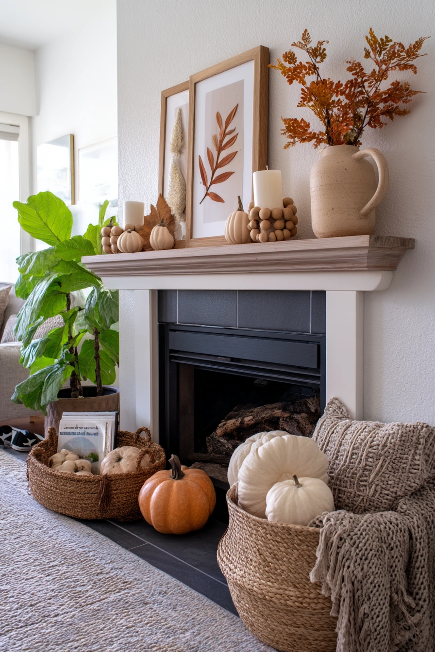 fall mantel decorating ideas 35