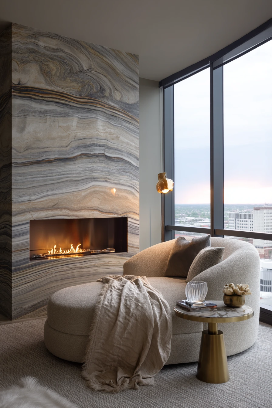 floor to ceiling fireplace ideas 18