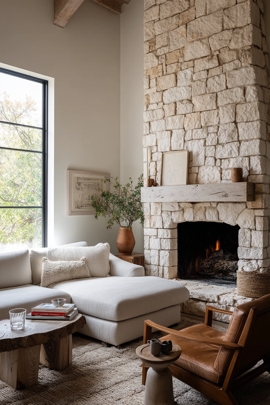floor to ceiling fireplace ideas 2
