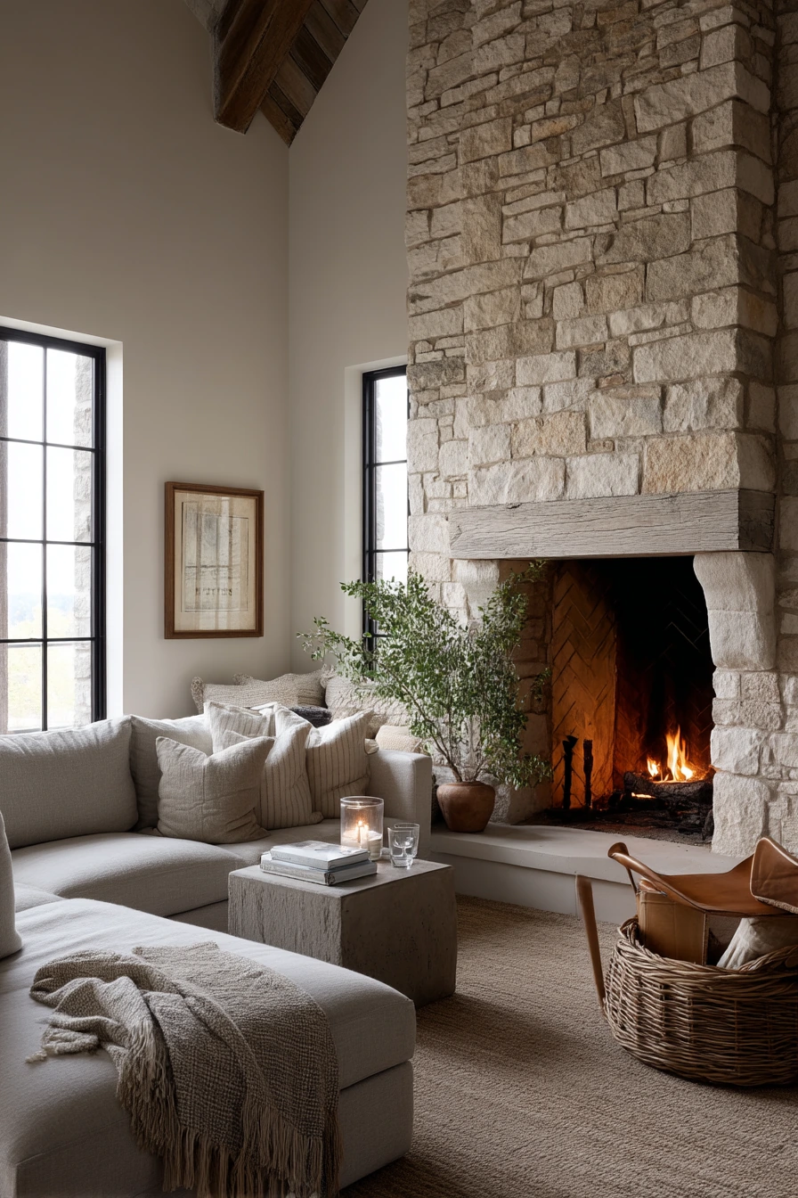 floor to ceiling fireplace ideas 3