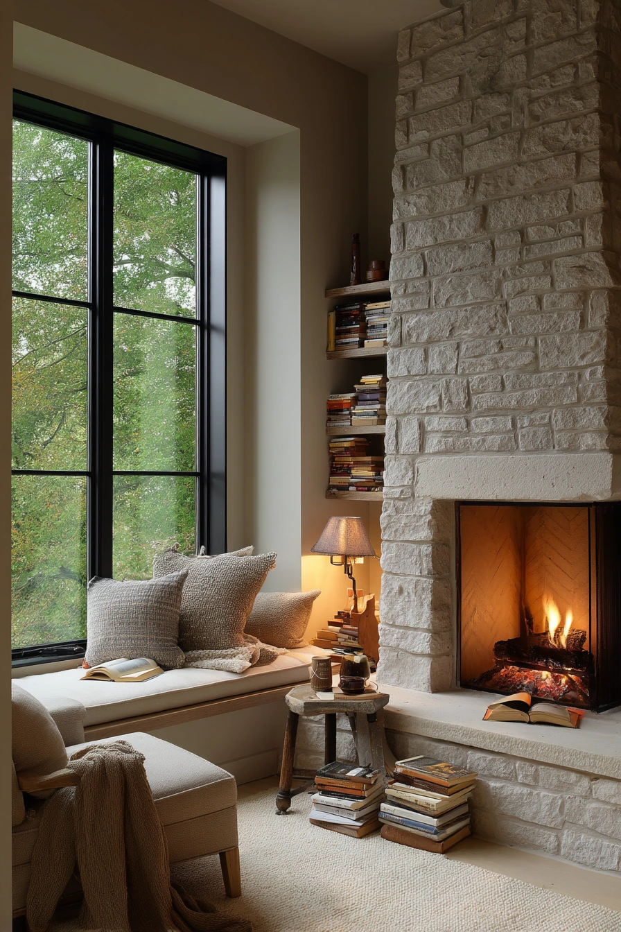 floor to ceiling fireplace ideas 30