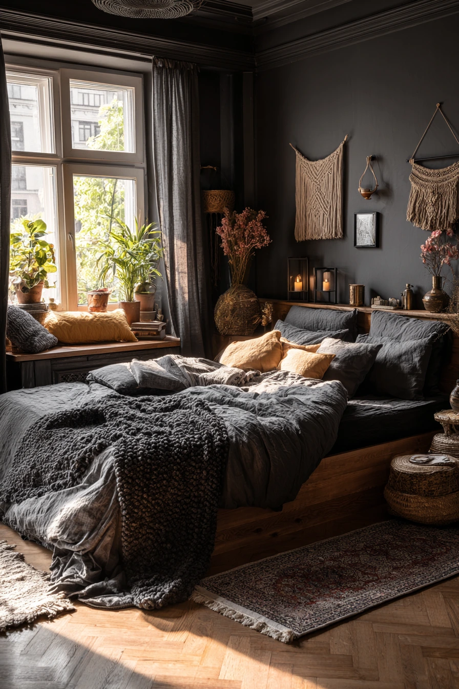 goth boho bedroom 25
