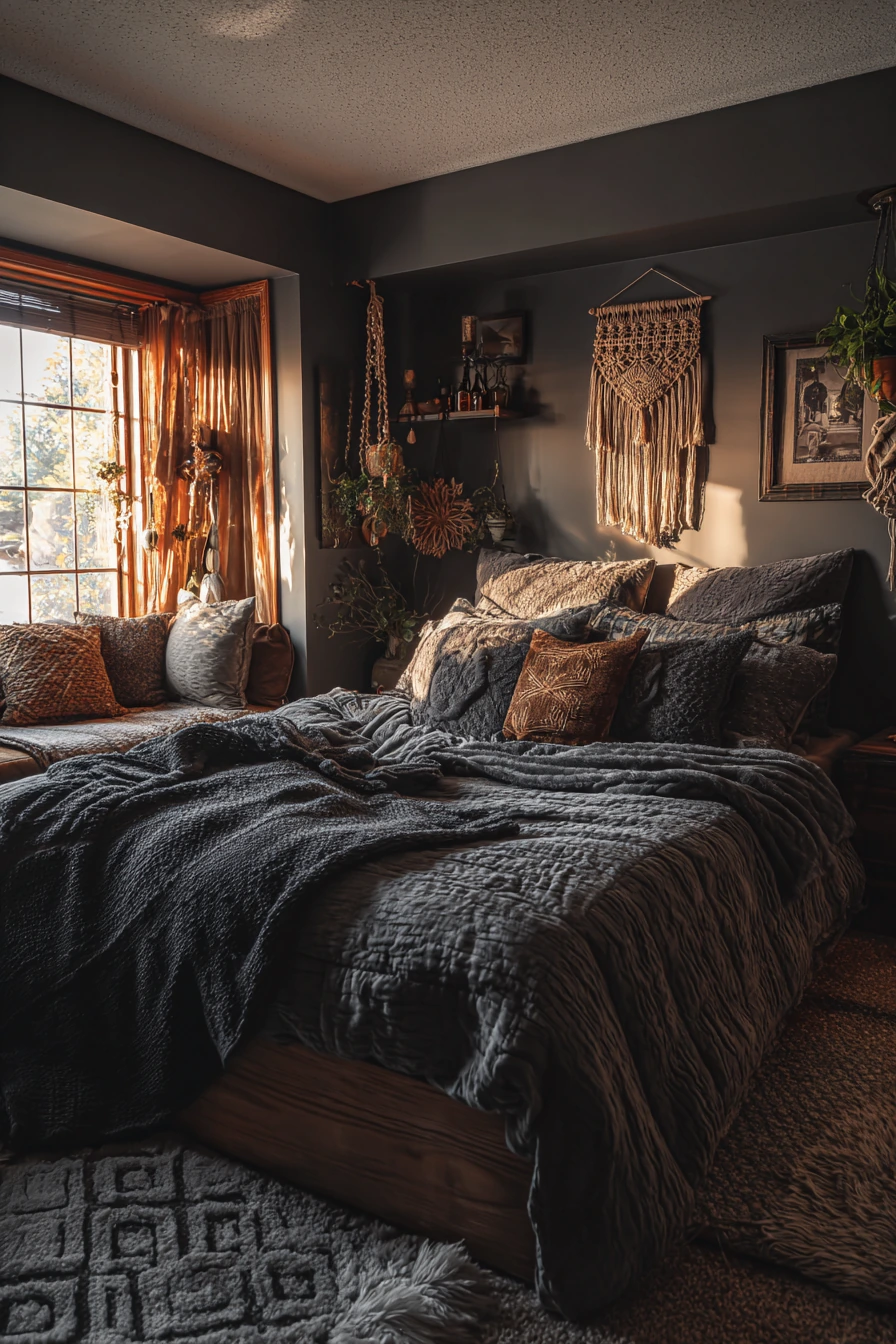 goth boho bedroom 27