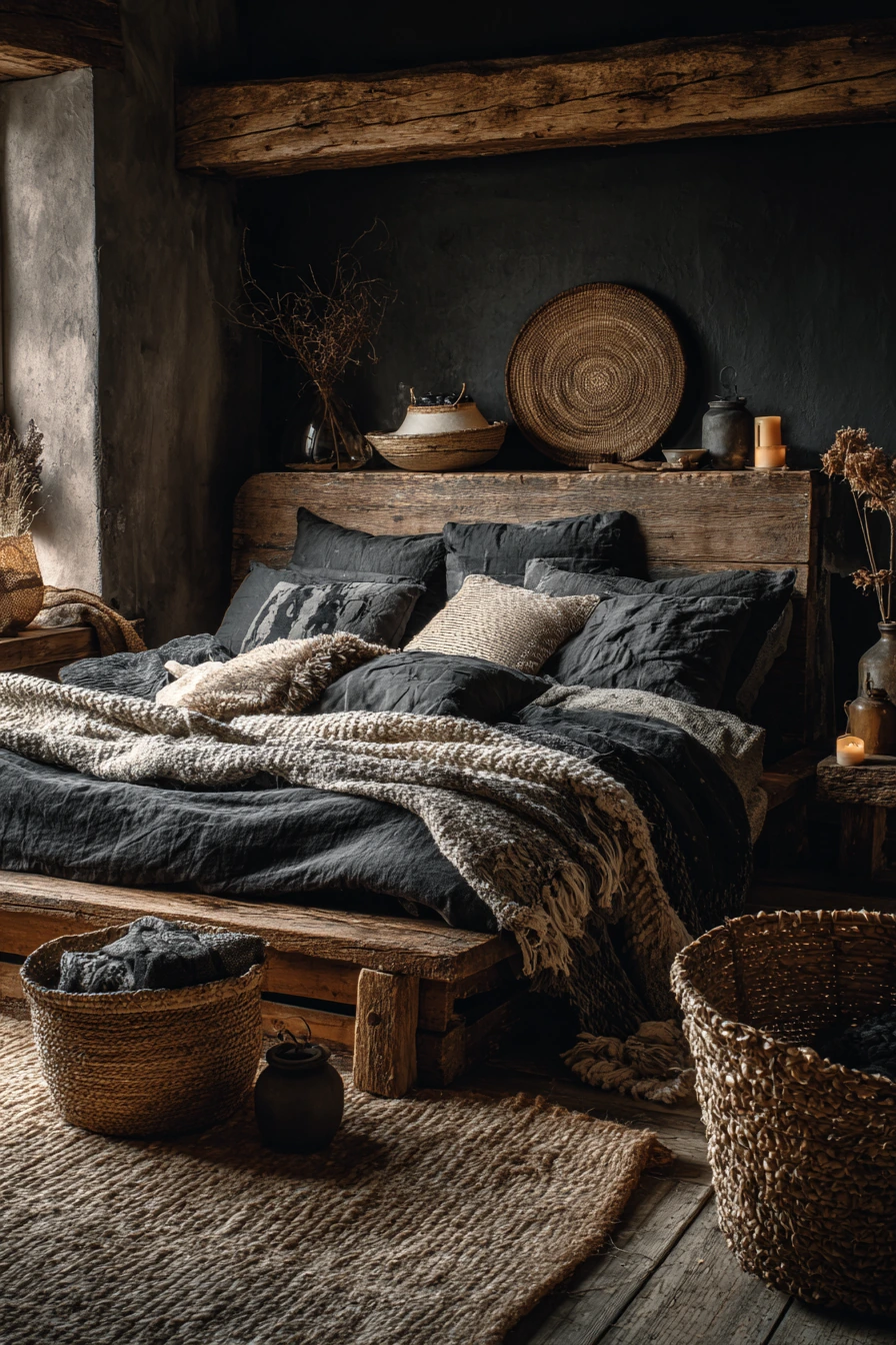 goth boho bedroom 33