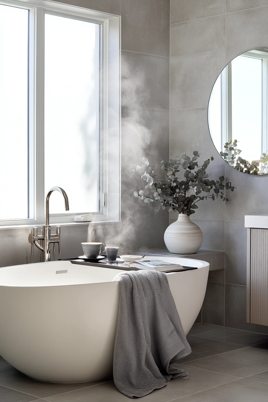 gray bathroom ideas 20