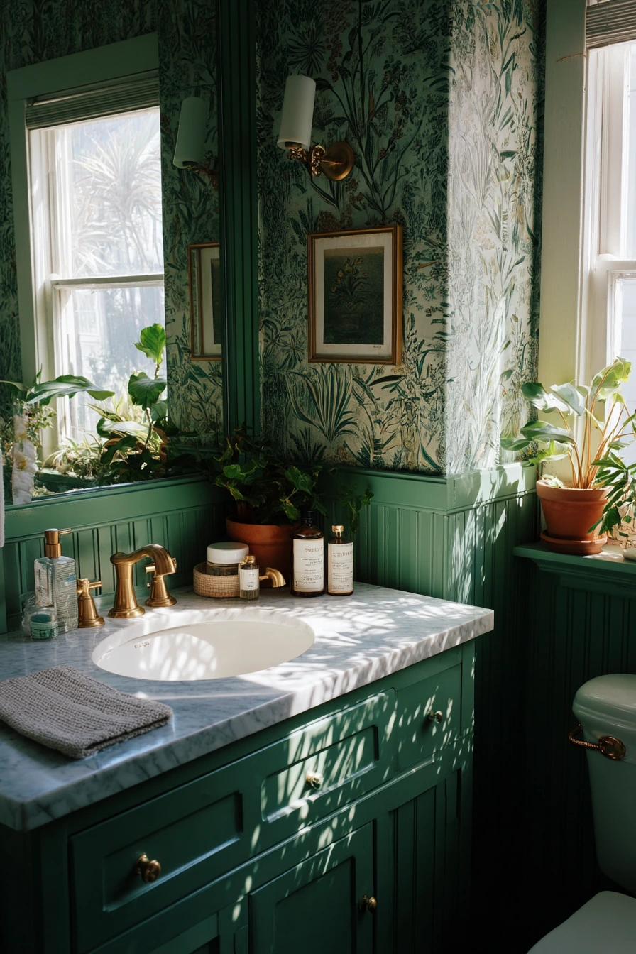 green bathroom ideas 20