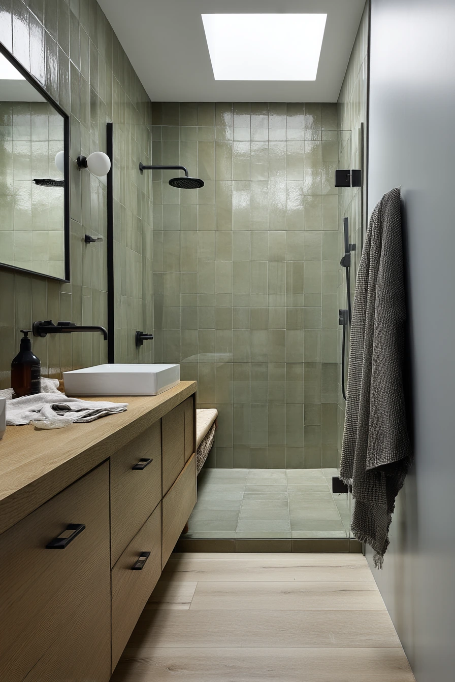 green bathroom ideas 21