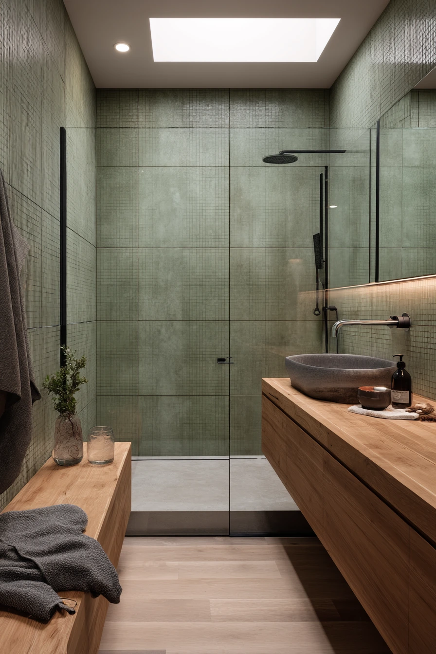 green bathroom ideas 23