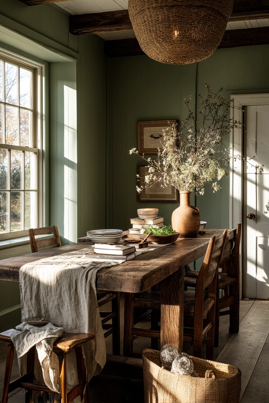 green dining room ideas 37