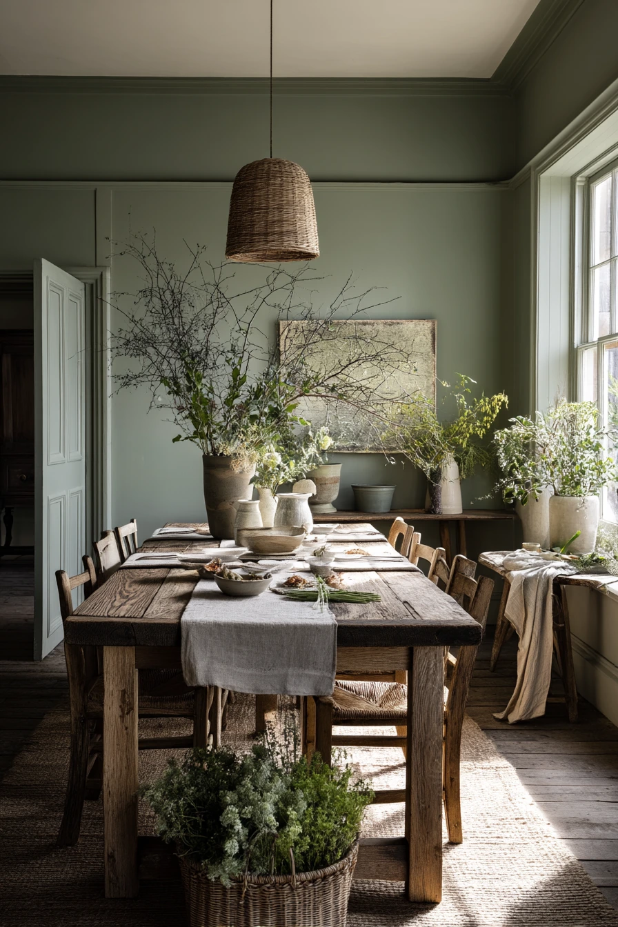 green dining room ideas 40