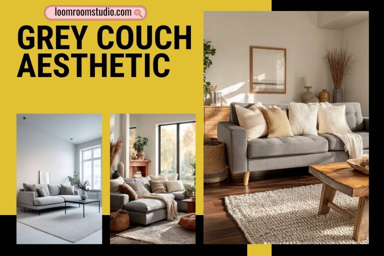 grey couch aesthetic