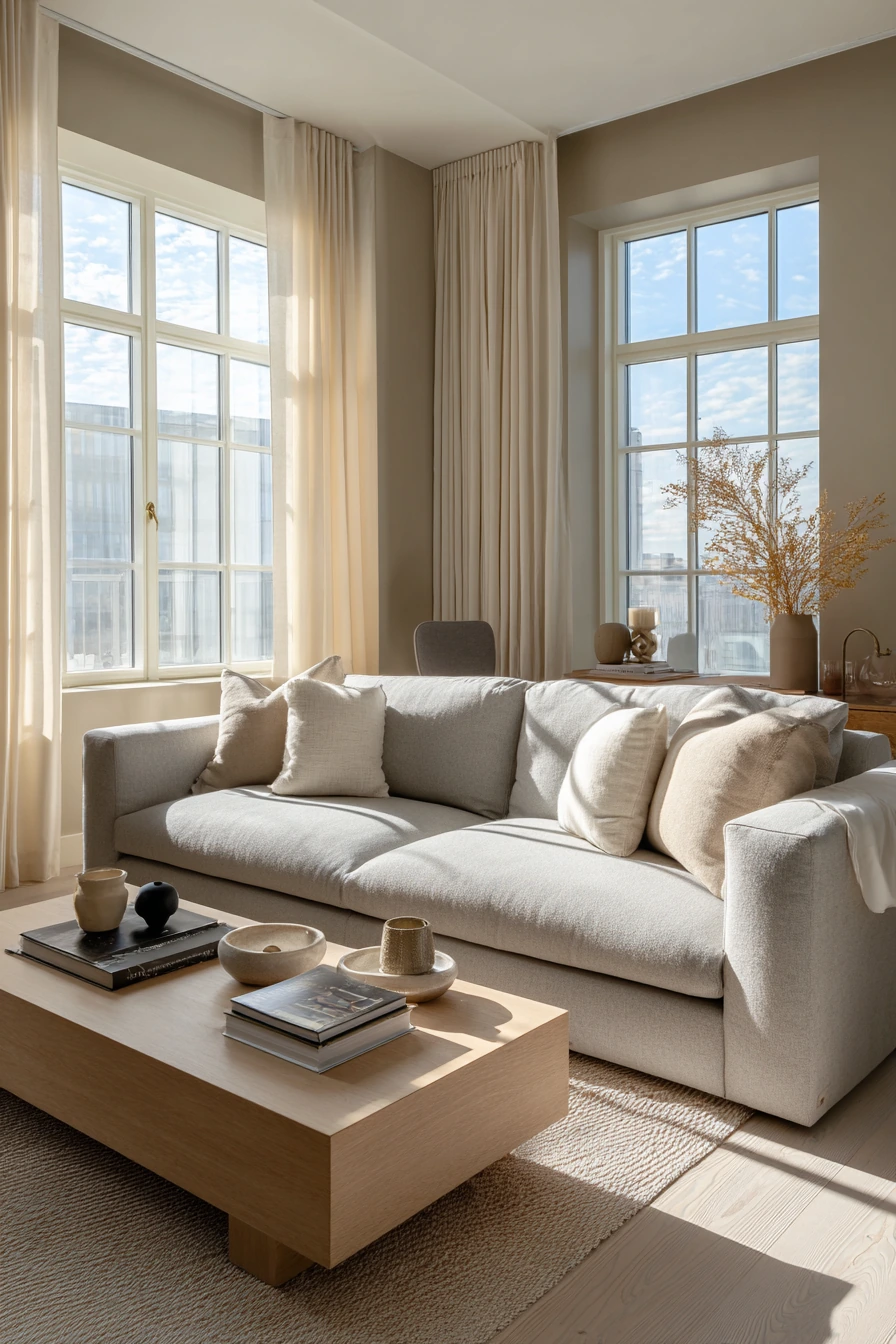 grey couch aesthetic 1